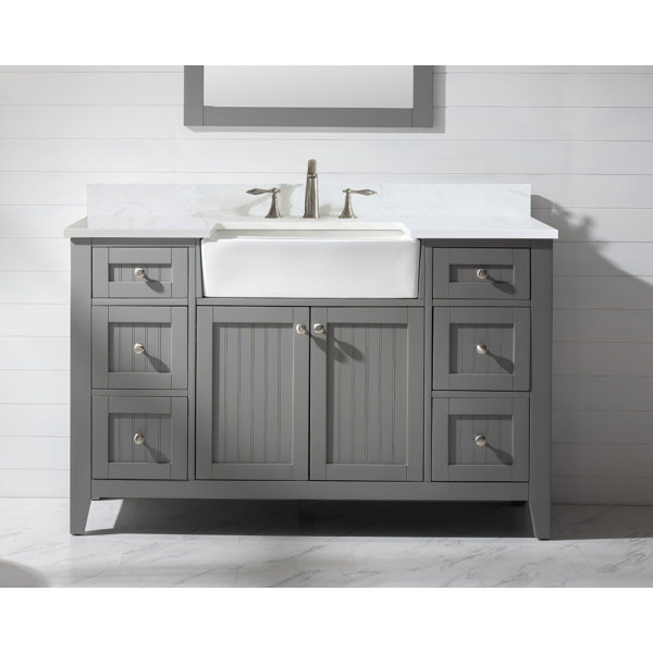 Longshore Tides Burbank 54'' Freestanding Single Bathroom Vanity with